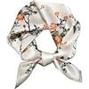 LumiSyne Sciarpa In Raso Di Seta Donna Piccolo Foulard Quadrata a Tema Natura Albero Fiore Stampata Bandane Carino Traspirante Leggera Fazzoletto Da Collo Fascia Per Capelli Decorazione Copricapo