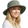 Zylioo Cappelli da sole boonie lavati, misura XXL, cappello da safari pieghevole a tesa larga per teste grandi, cappelli di raffreddamento con cinghia regolabile, Verde militare, XXX-Large