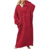 JENJON Felpa Coperta Oversize con Maniche e Cappuccio per Donna e Uomo Extra Long Flannel Hoodie Super Morbid Taglia Unica