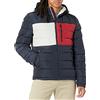 Tommy Hilfiger, Piumino da uomo impermeabile, di peso medio, con cappuccio foderato in pile Sherpa, X-Large