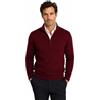 Iacobellis Maglione Uomo Pullover Lupetto Collo con Mezza Zip Misto Lana Merinos Extrafine Made in Italy L Bordeaux