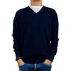 Iacobellis Maglione Uomo Pullover Scollo V Maglia Lavorata a Punto Spillo 100% Cotone Extafine Made in Italy