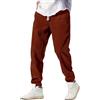 Generisch Pantaloni da uomo in velluto a coste, larghi, in vita elasticizzata, lunghi, sportivi, caldi, invernali, a nido d'ape, comodi, per il tempo libero, con tasche, streetwear