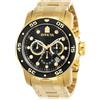 Invicta Pro Diver Orologio da Uomo in acciaio inossidabile con movimento Quarzo - 48mm, Oro / Nero