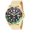 INVICTA Pro Diver Orologio da Uomo in acciaio inossidabile con movimento Quarzo - 43mm, Oro/Verde/Nero