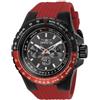 Invicta Aviator Orologio da Uomo in acciaio inossidabile con movimento Quarzo - 50mm, Nero/Rosso