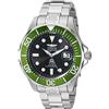 Invicta Pro Diver Orologio da Uomo in acciaio inossidabile con movimento Automatico - 47mm, Argento / Verde