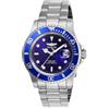 Invicta Pro Diver - Orologio da uomo in acciaio inossidabile con movimento al quarzo - 40 mm, Argento / Blu