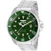 Invicta Pro Diver - Orologio da Uomo in Acciaio Inossidabile con Movimento Automatico - 47 mm, Argento/Verde
