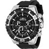 Invicta Aviator Orologio da Uomo in acciaio inossidabile con movimento Quarzo - 49mm, Nero/Argento
