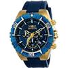 Invicta Aviator Orologio da Uomo in acciaio inossidabile con movimento Quarzo - 49mm, Blu/Oro