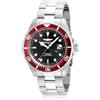 Invicta Pro Diver - Orologio da uomo in acciaio inossidabile con movimento al quarzo - 43 mm, Argento / Rosso