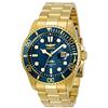 Invicta Pro Diver - Orologio da Uomo in Acciaio Inossidabile con Movimento al Quarzo, Oro/Blu - 43 mm
