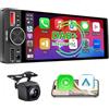 Kruger & Matz Autoradio Kruger&Matz; KM2016 1DIN con CarPlay-Android Auto 6.36'' Nero [KM2016]