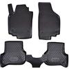 J&J AUTOMOTIVE Tappetini Auto in Gomma su Misura per Seat Altea 2004-2015, Set da 4 Pezzi, 3D - con Bordo Alto, Antiscivolo, Inodore, Colore Nero, TPE