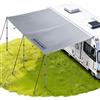 MRWiZMS Tenda da sole con listello, Tendalino Camper, Tendalino Auto, Doppia Bordatura 4.7-7mm, Auto Laterale 3x240m, Resistente Allo Strappo, Impermeabile, Per Camper Roulotte