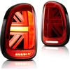 VLAND Fanali Posteriori a LED per Mini Countryman R60 WRC 2010-2016 Luci Posteriori Sequenziali Indicatori di Direzione (Rosso)