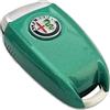 GZZHENGYE Custodia in fibra di carbonio 3D per telecomando auto Alfa Romeo Giulia Stelvio Tonale, nero. (Etichetta a colori, Verde A)
