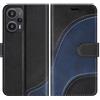 BoxTii Cover per Xiaomi Poco F5 / Redmi Note 12 Turbo, Custodia in PU Pelle Portafoglio, Magnetica Cover a Libro con Slot per Schede per Xiaomi Poco F5 / Redmi Note 12 Turbo, Nero