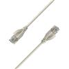 Elfcam® - 1m Ethernet Cat 6A Ultra Slim 10Gbps 32AWG UTP OD2,8mm 500MHz, 10Gb Thin RJ45 Cat 6A Patch Cord per LAN, Router, Modem, Xb Laptop e Server, Bianco, 1 Metri