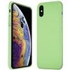 Verco Cover compatibile Apple iPhone X Custodia, Silicone Liquido Gel Morbida per Apple iPhone X/XS Case 5,8 Pollici, Verde Menta