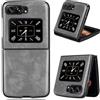 COQUE Per Motorola Moto RAZR 2022 Case, Motorola Moto RAZR 2022 Litchi Pattern Case(Grigio)