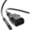 kenable IEC C14 3 poli maschio maschio per figura 8 C7 spina adattatore cavo 15 cm [0,15 m]