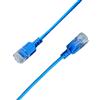 Elfcam® - 25m Ethernet Cat 6A Ultra Slim 10Gbps 32AWG UTP OD2,8mm 500MHz, 10Gb Thin RJ45 Cat 6A Patch Cord per LAN, Router, Modem, Xb Laptop e Server, Blu, 25 Metri