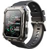 BOFRHME C20 Pro Watch Voice Assistant BT Wireless Call Business Outdoor Sports IP68 Orologio Impermeabile per Android/IOS Facile da Usare Nero