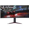 LG 38GN950 UltraGear Monitor Gaming 38 QuadHD+ UltraWide Curvo 21:9 LED NanoIPS 1ms HDR 600, 3840x1600, G-Sync Compatible e AMD FreeSync Premium Pro 160Hz, Sphere Lighting, Flicker Safe, Nero