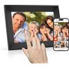 Tibuta Cornice digitale Wi-Fi Tibuta da 10,1 pollici, touch screen IPS 1280 x 800, cornice elettronica, rotazione automatica, montaggio a parete, può visualizzare foto e video tramite APP (8 Pollici)