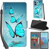 PHINIENLAND Cover per Xiaomi Redmi Note 13 Pro 5G custodia portafoglio Turquoise | 3 scomparti carte, 1 tasca banconote, Chiusura magnetica, Supporto, Pelle PU flip cover per Redmi Note 13 Pro 5G