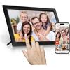 Tibuta Cornice portafoto digitale WiFi da 15,6 pollici, memoria da 32 GB, touch screen, Smart Cloud, installazione semplice, rotazione automatica, regalo per amici e familiari