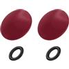 PATIKIL Pulsante Otturatore Fotocamera, 2 Pezzi 10mm Superficie Convessa Pulsanti Scatto Fotocamera Puro Rame Pulsante Fotocamera per Nikon per Fujifilm per Leica DSLR/SLR, Rosso Scuro