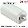 GlobalME Condensatori avviamento motori 20 mf 450v