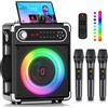 JYX Karaoke con 3 Microfono Wireless 400W Cassa Bluetooth 5.3 Professionale