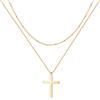 Jenosy Collana Croce Donna Pasqua Regalo Creativo Pendente Collana da Donna Oro 18K Placcata Gioielli di Moda per Donne Ragazze Ciondoli