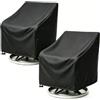 ANANMEI Tootoo Copertura per sedia girevole da esterno, 100% impermeabile, resistente, copertura per mobili da giardino, per sedie girevoli da patio e lounge