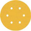 Bosch Accessories Bosch 5x Carta abrasiva EXPERT C470 con 6 fori per levigatrici rotoorbitali | per Vernice su legno, Legno duro, Grano 240, Accessorio levigatrice rotoorbitale, levigatrice rotoorbitale