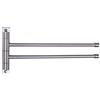 GERZWY Portasciugamani da bagno a braccio oscillante a 2 bracci per montaggio a parete in acciaio inox portasciugamani da bagno appendiabiti organizer finitura spazzolata