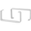LIRAST 110x55mm Rettangolare Staffe Fermatubo per Tubi Di Ventilazione / 2 Pezzi