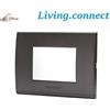 GlobalME Connect.With.Bticino.Living Coprifrutti placca nera 3 posti