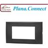 GlobalME Connect.With.Vimar.Plana Coprifrutti Placca nera opaca 4 posti