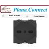 GlobalME Connect.With.Vimar.Plana Frutti Presa 16A 2P+T universale per spine 10A/16A/schuko NERA
