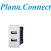 GlobalME Connect.With.Vimar.Plana Frutti Presa USB doppia 5V bianca