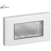 GlobalME Connect.With.Vimar.Plana Portafrutti Calotta da parete IP55 4 moduli con viti per scatole da incasso 4 moduli bianco