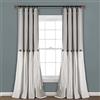 Lush Decor lino pulsante finestra tenda singolo pannello, grigio & bianco, 300 L x 100 W