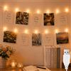 ALEGRE® Ghirlanda di luci USB per foto con mollette, 2 m, 20 LED, luce bianca calda, per decorazione di stanze, soggiorno, Natale e matrimonio