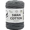 Tre Sfere Cordino SWAN COTTON (2505 - Grigio Scuro), filato per borse, cappelli, cestini, sottopiatti, pochette composizione 70% cotone riciclato 30% poliestere, Bobina 250 Grammi 250 metri