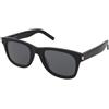 Saint Laurent SL 51 002 | Occhiali da Sole Graduati o Non Graduati | Prova Online | Unisex | Plastica | Quadrati | Nero | Adrialenti